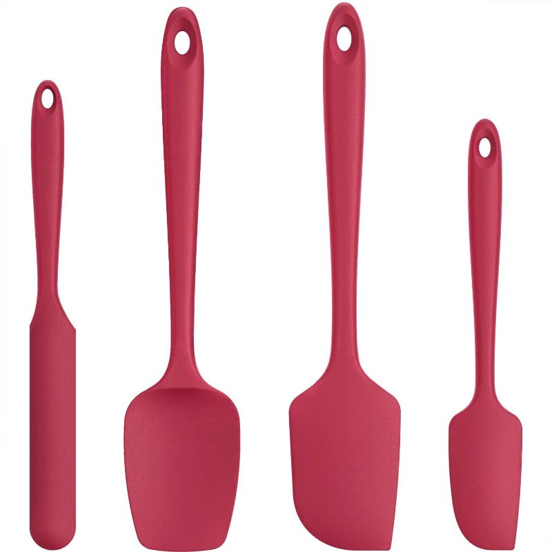 Photo 1 of 2 PACK - U-Taste Silicone Spatula Set with 480 Degrees Fahrenheit Heat Resistant (Red)