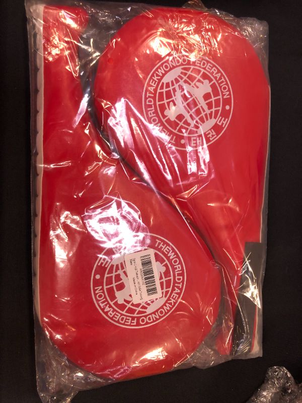 Photo 2 of  2 Pack Taekwondo Kick Pads, Durable Striking Pad Target TKD Karate Martial Arts Strike Targets Kickboxing Training, Red