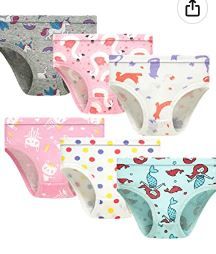 Photo 1 of HeyKing Little Girls Panties Baby Soft 100% Cotton Underwear Toddler Undies 6 Pack 2-3T