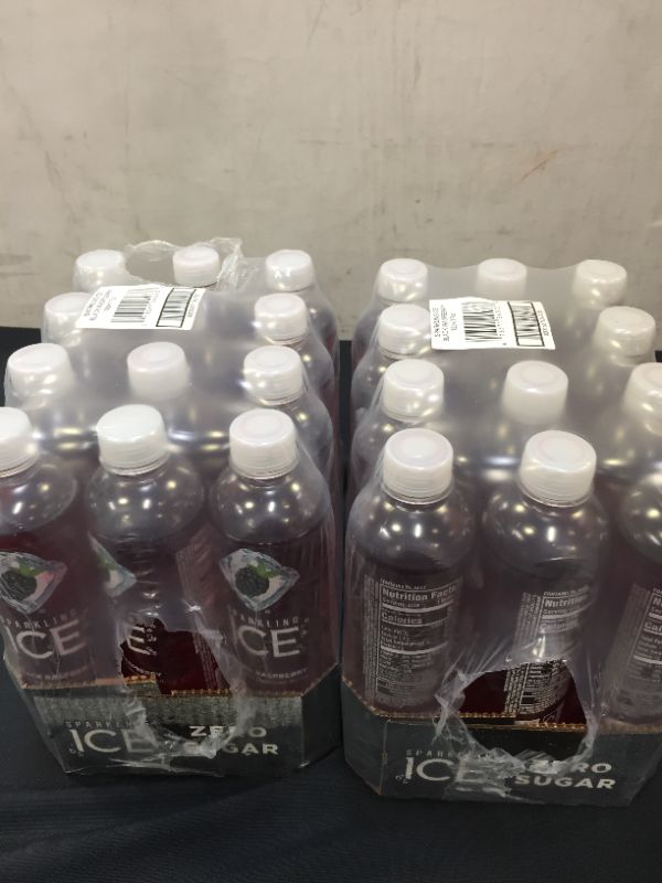 Photo 3 of Sparkling ICE, Black Raspberry Sparkling Water, Zero Sugar Flavored Water, with Vitamins and Antioxidants, Low Calorie Beverage, 17 fl oz Bottles (Pack of 12) --- 2 cases exp 06/14/2022
