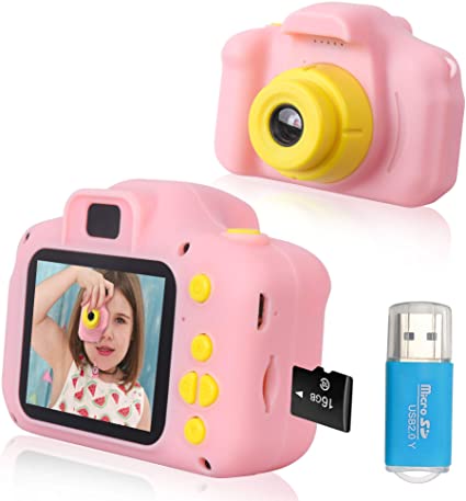 Photo 1 of Rindol Toys for 4-9 Year Old Girls,Kids Camera Compact for Child Little Hands, Smooth Shape Toddler Camera,Best Birthday Gifts for 4 5 6 7 8 9 Year Old Girls with 16GB Memory Card
