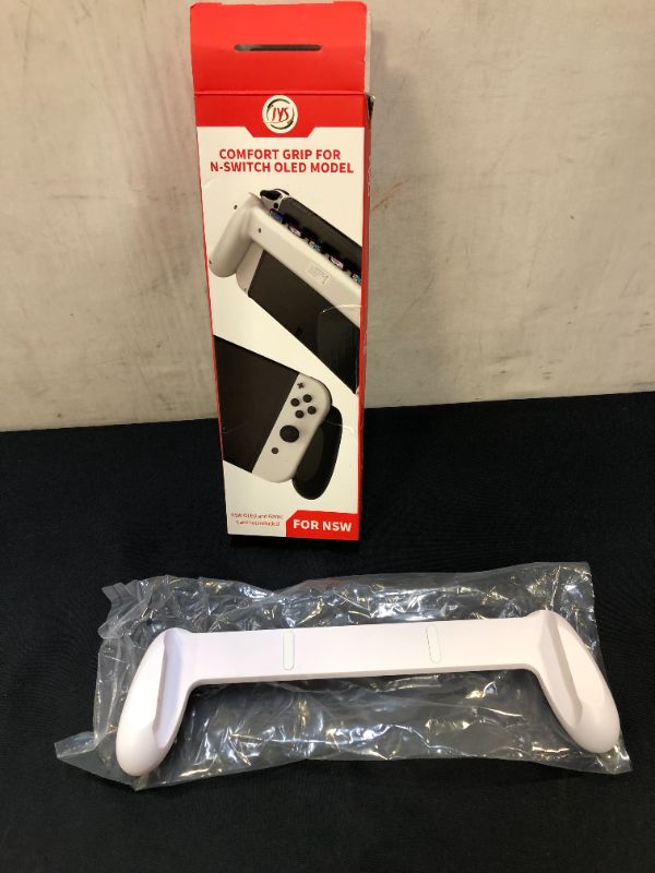 Photo 2 of Grip for Nintendo Switch OLED with 6 Game Cartridges Storage Slots, Handheld Mode Switch Case, Comfortable & Ergonomic Grip Case (White)
