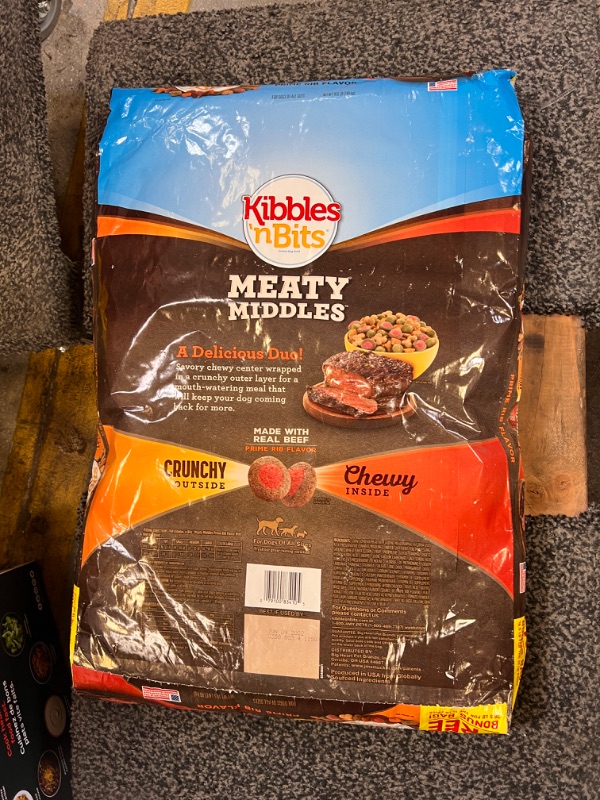 Photo 3 of A Home for Spot Charity Auction - Best By JUNE 09 2022  - Kibbles 'n Bits Meaty Middles Prime Rib Flavor, Dry Dog Food, 16.5 lb Bag
