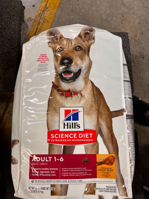 Photo 2 of A Home for Spot Charity Auction - Best By OCTOBER 2022  - Hill's Science Diet Adult Chicken & Barley Recipe Dry Dog Food, 35 Lbs., Bag

