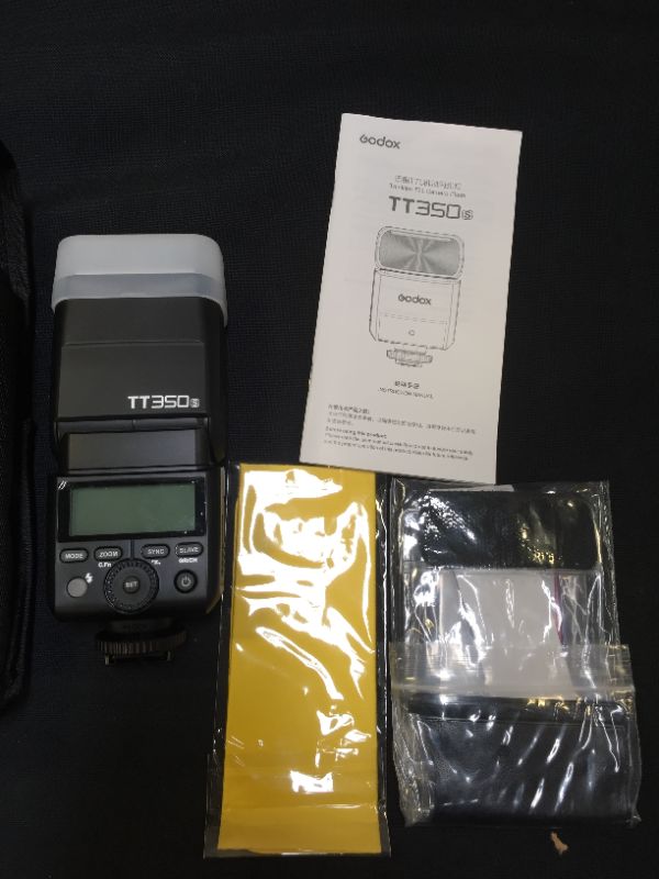 Photo 1 of Godox TT350S 2.4G TTL Speedlite Flash Sony Mirrorless Cameras - GN36 HSS(Max.1/8000s) 0.1-2.2s Recycle Time 210 Full Power Flashes 22 Steps Power Output(1/1-1/128) 24-105mm Auto/Manual Zooming … ---- MISSING PIECES