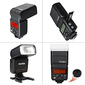 Photo 1 of Godox TT350S 2.4G TTL Speedlite Flash Sony Mirrorless Cameras - GN36 HSS(Max.1/8000s) 0.1-2.2s Recycle Time 210 Full Power Flashes 22 Steps Power Output(1/1-1/128) 24-105mm Auto/Manual Zooming … ---- MISSING PIECES