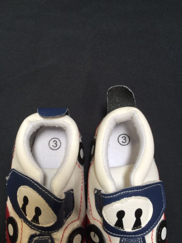 Photo 2 of RED WHITE SAND BLUE SHOES FOR TODDLER SIZE 3 