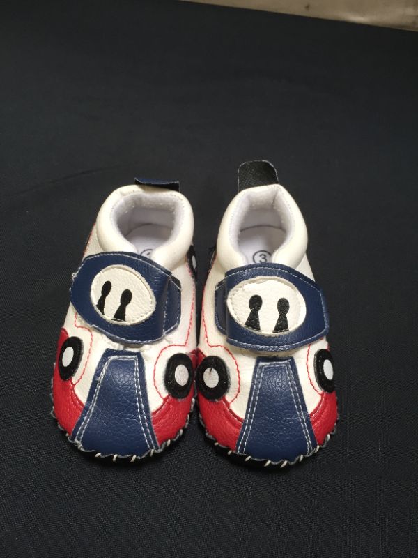 Photo 1 of RED WHITE SAND BLUE SHOES FOR TODDLER SIZE 3 