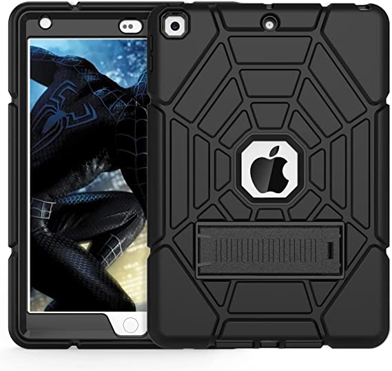 Photo 1 of CCMAO Thick Case for iPad 9th Generation 2021, iPad 8th/7th Generation Case 2020/2019, Heavy Duty Shockproof Rugged Case High Impact Protective Cover for Kids Boys (#01 Black)
