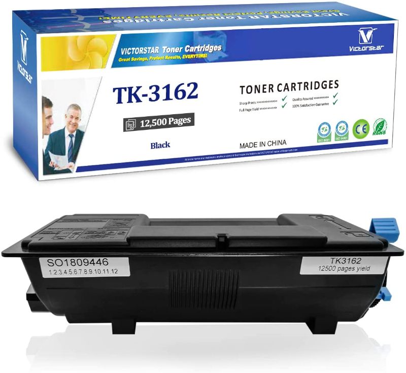 Photo 1 of Compatible Toner Cartridge TK3162 TK-3162 TK 3162 Black GREENPRINT for Kyocera ECOSYS P3045dn P3050dn P3055dn P3060dn P3150dn P3155dn P3260dn M3145dn M3645dn M3860idn M3860idnf
(factory sealed)