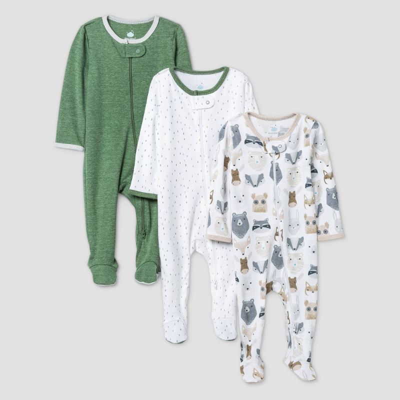 Photo 1 of Baby Boys' Little Cub Sleep N' Play - Cloud Island™ Olive Green/White (3pcs)
size 0-3 M