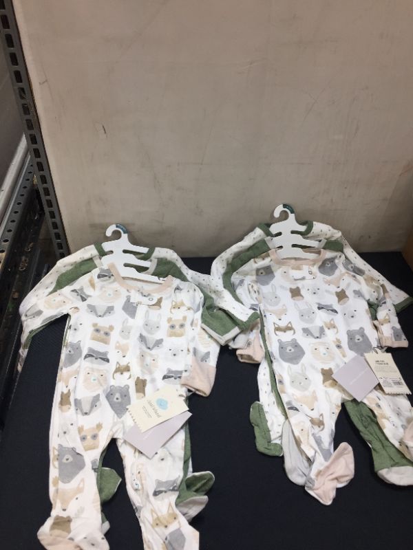 Photo 1 of Baby Boys' Little Cub Sleep N' Play - Cloud Island™ Olive Green/White ( 2 pack) (6pcs total)
size 0-3 M

