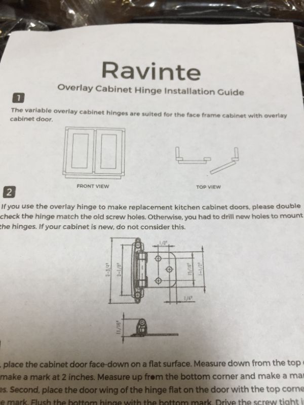 Photo 1 of 30 pairs Ravinte overlay cabinet hinge installation guide 