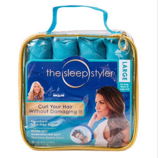 Photo 1 of As Seen on TV The Sleep Styler Hair Curlers, Absorbent Heat Free Rollers, Large, 8 Count