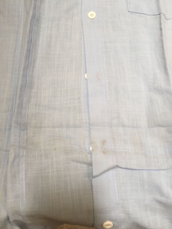 Photo 2 of womens button up blouse 
size M(minor stain)