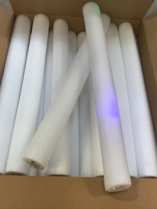 Photo 4 of 32 Pcs Giant 16 Inch Foam Glow Sticks July 4th Party Supplies Favors 3 Modes Color Changing Led Light Sticks Glow Batons Glow In The Dark Accessory for Birthday Wedding Carnival 4th of July Party
