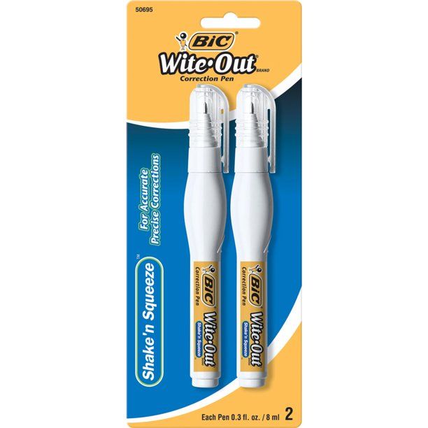 Photo 1 of 3 packs of Wite.Out, Shake 'n Squeeze Pens, 2 pack, 0.3 oz each