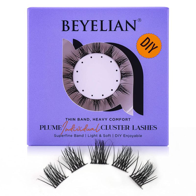 Photo 1 of BEYELIAN Cluster Lashes,DIY Eyelash Extension,Individual Eyelashes Clusters at Home Lash Clusters Extensions Glue Bonded Lash Extension 16mm 8 count
