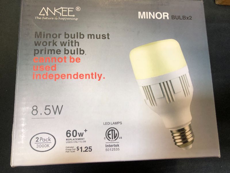 Photo 2 of ANKEE Smart LED Light Bulb - E26 WiFi 8.5Watt Warm White Dimmable Group Light Bulbs, Controlled in Unison – No Hub Required, Compatible with Alexa and Google Assistant (2 Minor Bulbs)
