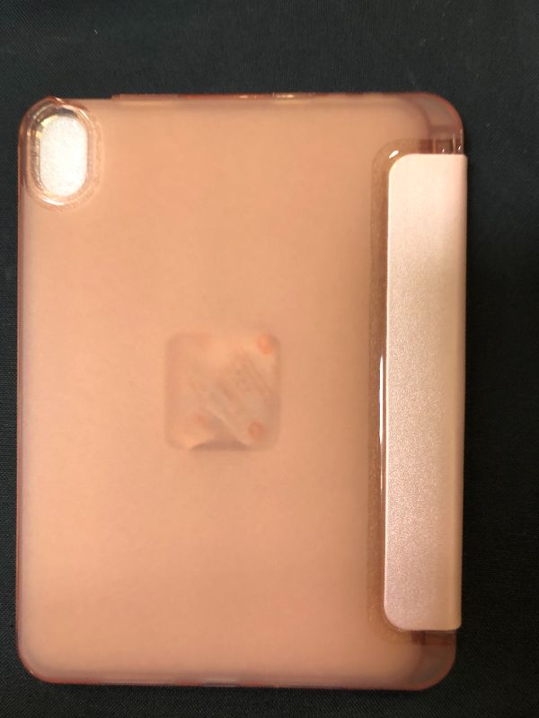 Photo 1 of DTTO for iPad Mini 6 Case 2021 with Pencil Holder, [Slim Trifold Stand + Pencil 2nd Gen Charging] Protective Soft Translucent Frosted Back Cover for iPad Mini 6th Generation 8.3 inch, Rose Gold
