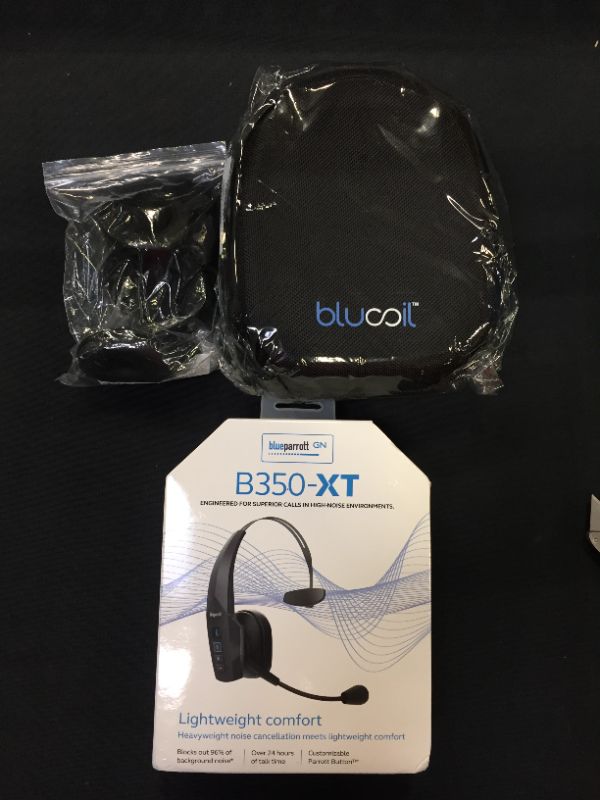 Photo 2 of BlueParrott B350-XT Noise Cancelling Bluetooth Headset – Updated Design with Industry Leading Sound and Improved Comfort, Hands-Free Headset with Expanded Wireless Range and IP54-Rated Protection
factory sealed