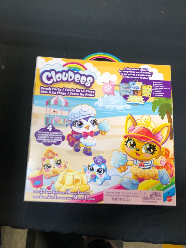 Photo 2 of Cloudees Collectible Pets Beach Ice Cream Party Set, Interactive Cloud-Themed Toys With Moldable Dough, Surprise Hidden Figures and Accessories, For Kids 4 and Older
