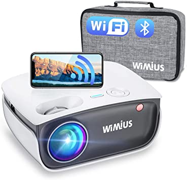 Photo 1 of  Wimius Mini Projector with WiFi and Bluetooth,240” Display&1080P Full Hd Enhanced Suport,Portable Phone Movie Projector for Outdoor Movie Night, Compatible with Tv Stick/ PC/PS5/IOS/Android
