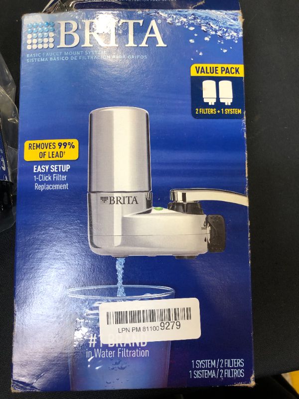 Photo 2 of Brita on Tap Faucet Mount Water Filtration System Chrome 2-Filters Value Pack