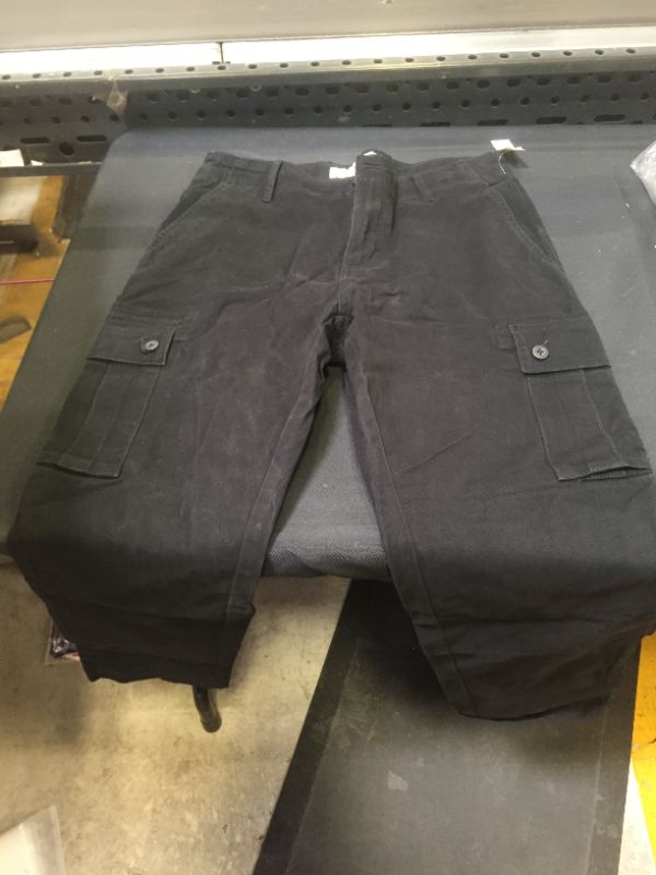 Photo 2 of Amazon Essentials Men's Straight-Fit Stretch Cargo Pant, BLACK, 29X29