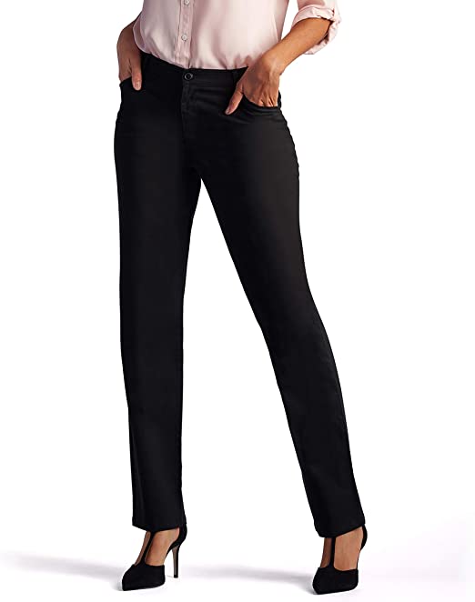 Photo 1 of Lee Women's Relaxed Fit All Day Straight Leg Pant, BLACK, 10L