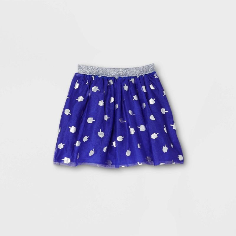 Photo 1 of Girls' Hanukkah a-Line Skirt - Cat & Jack™ Size: XS (4/5)
