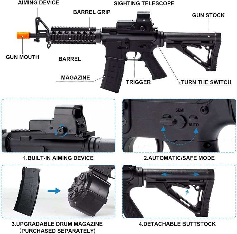 Photo 2 of Anstoy M4A1 Gel Bullet Blaster