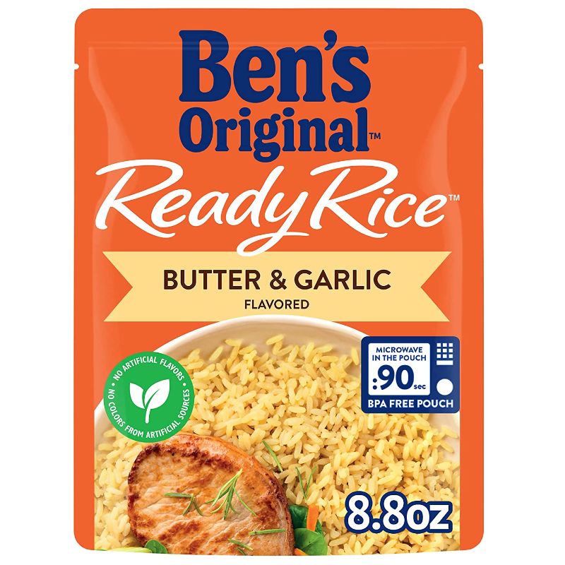 Photo 1 of BEN'S ORIGINAL Ready Rice Pouch Butter & Garlic Flavored Rice, 8.8 Ounce (Pack of 12)
2 boxes best by 5 2022 