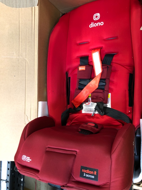 Photo 2 of Diono Radian 3R, 3-in-1 Convertible Car Seat, Rear Facing & Forward Facing, 10 Years 1 Car Seat, Slim Fit 3 Across, Red Cherry
