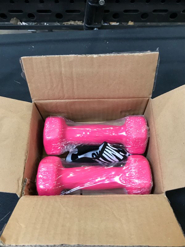 Photo 1 of 1.5 kg pink dumbbell  set ( 2 count ) 