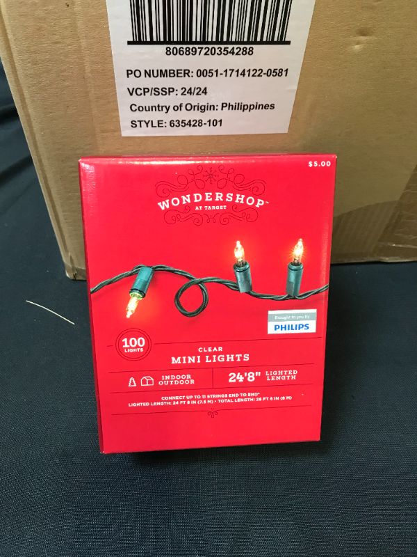 Photo 1 of 100ct Incandescent Smooth Mini Christmas String Lights - Wondershop™ ( pack of 24 ) 
