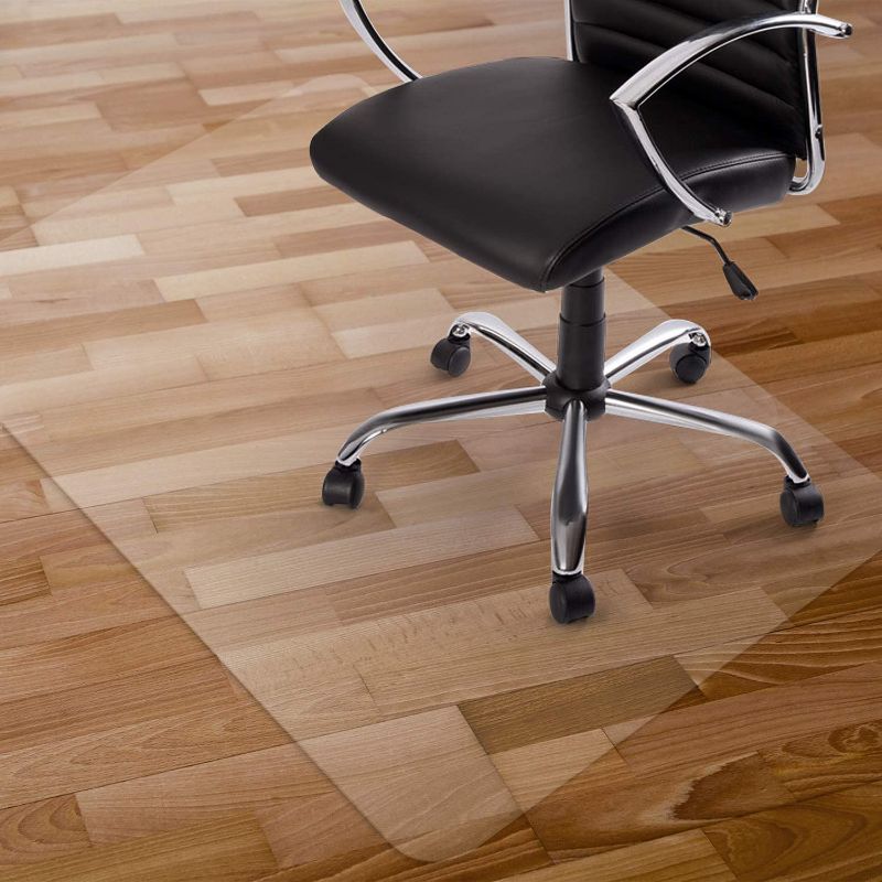 Photo 1 of 3ft7inx 5ft Clear Chair Mat, Hard Floor Use Transparent Office Home Floor Protector mat Chairmats -- mat needs to be extended out awhile before using ---- 