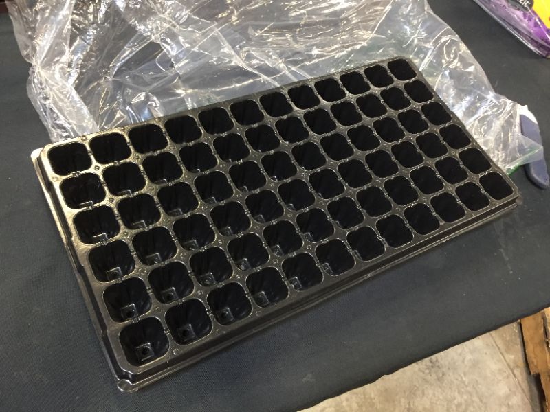 Photo 2 of 10 Pack Thickened 72 Cells Seedling Trays- BPA Free Plastic Gardening Germination Trays with Drain Holes Reusable Plant Grow Plug Trays Mini Propagator for Seeds Growing Plant Seedlings Propagation
