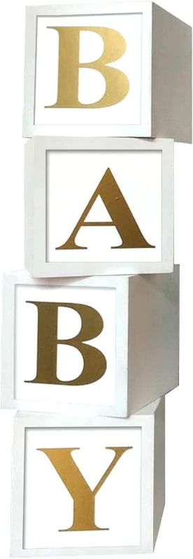 Photo 1 of Baby Shower Boxes Party Decorations -  Stereoscopic White 