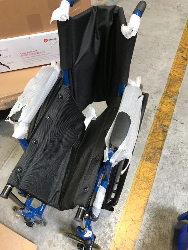 Photo 4 of Drive Medical BLS18FBD-ELR Blue Streak Lightweight Wheelchair with Swing-Away Elevating Leg Rests and Flip-Back Arms
