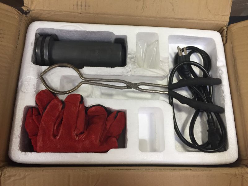 Photo 1 of 3KG Gold Melting Furnace, Digital Electric Melting Furnace Machine Kit with Graphite Crucible,1400W 2000? Furnace for Melt Scrap,Gold,Silver,Copper,Aluminum(Graphite Molds Pliers Gloves Included)

