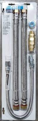 Photo 1 of Everbilt Water Heater Installation Kit 18" Braided Stainless Steel w/ Adaptors
