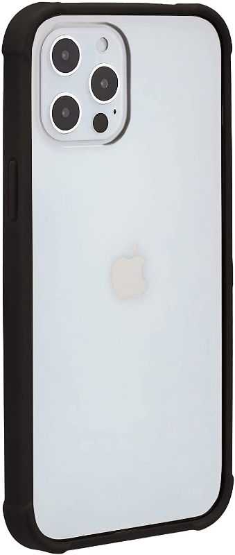 Photo 1 of Amazon Basics Shockproof and Protective iPhone Case for iPhone 12 Pro Max - Clear and Black, 2 Pack 
