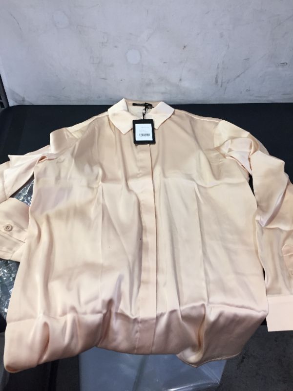 Photo 1 of SILK ROSE GOLD / PINK BUTTON UP BLOUSE  M