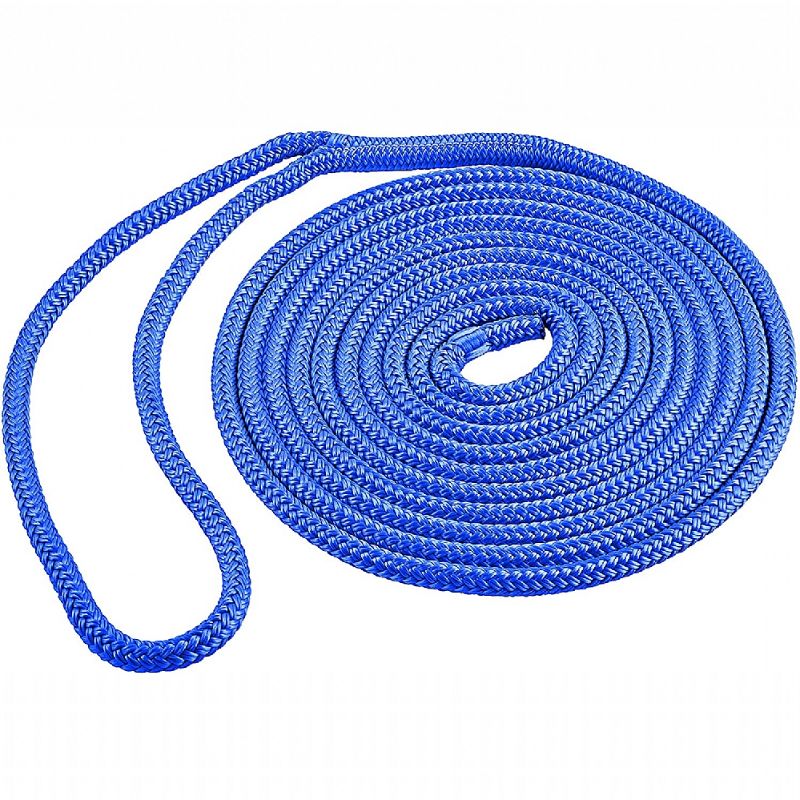 Photo 1 of  Blue Double Braided 1/2" in x 15' ft HD Boat Marine Dock Line Ropes