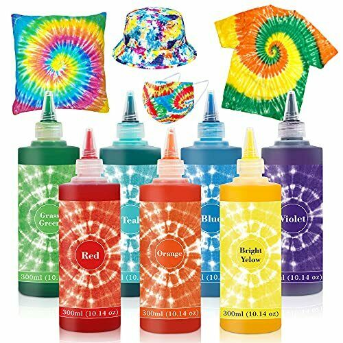 Photo 1 of 7 Colors Tie Dye Kit, 10.14oz Jumbo-Size Fabric Dye for Family Friends Groups