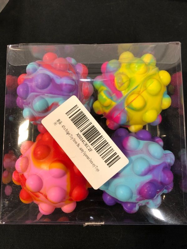 Photo 2 of 4 pcs fidget toy stress ball, tie dye