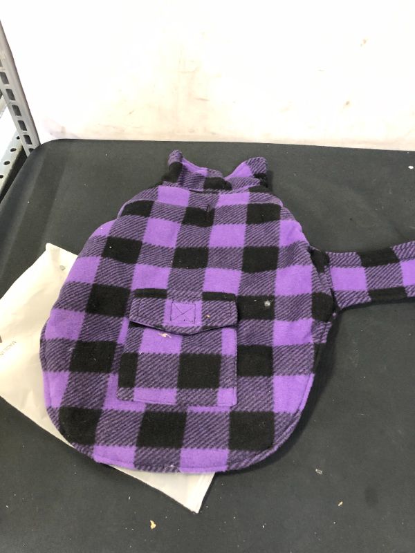 Photo 1 of  PURPLE AND BLACK PLAID PET VEST SMALL