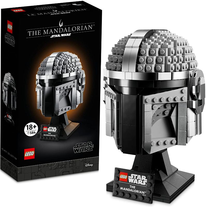 Photo 1 of LEGO Star Wars The Mandalorian Helmet 75328 Creative Building Kit for Adults; Collectible Build-and-Display Model; Fun, Birthday Present or Surprise Treat for Fans (584 Pieces)
