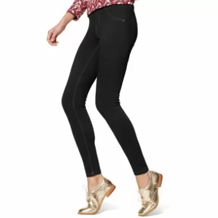 Photo 1 of Women's Hue 'Essential' Denim Leggings, Size X-Large - Black
